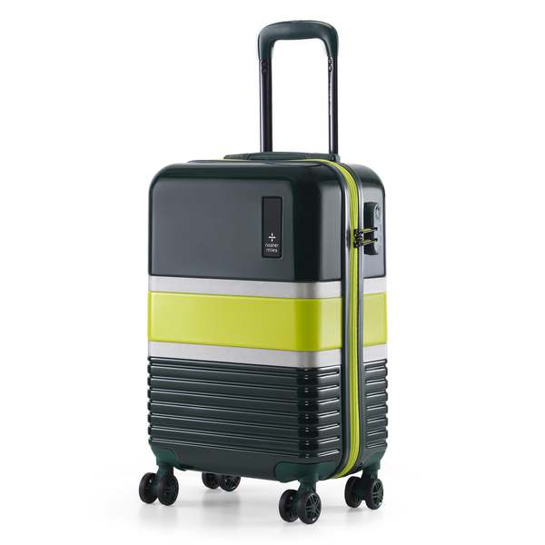 Buy Nasher Miles Mexico Hard-Sided Polycarbonate Cabin Luggage Dark Green And Lime 20 inch |55cm Trolley Bag on EMI
