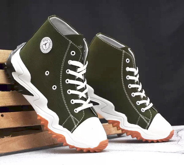 Buy Woyak Casual Comfort Half Boot Shoes for Men (Green) on EMI