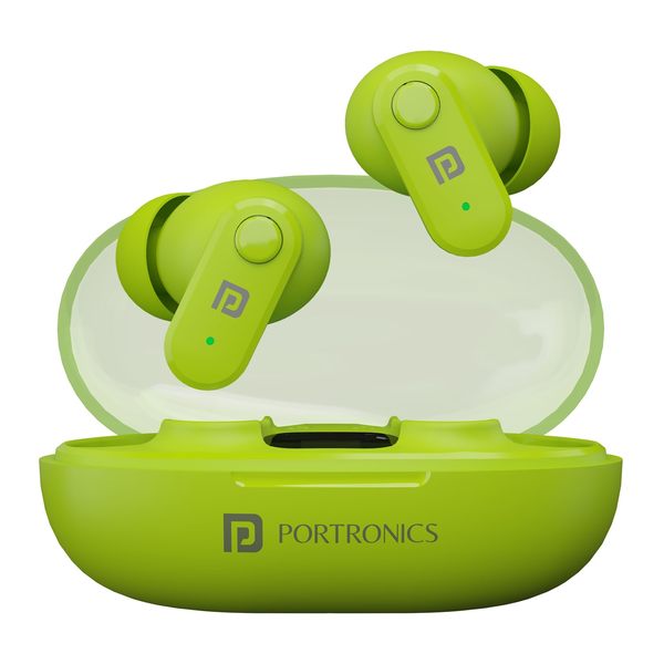 Buy Portronics Harmonics Twins S16 In Ear Wireless TWS Earbuds with 24 Hrs Playtime, Clear Calls, Game & Music Mode, Low Latency, Bluetooth 5.3v, LED Display, Type C Fast Charging(Green) on EMI