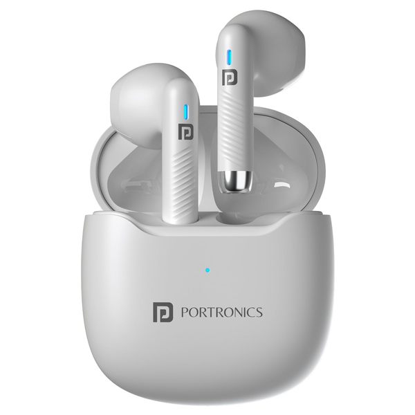 Buy Portronics Harmonics Twins S12 in Ear True Wireless Earbuds With Mic, 24H Playtime, Game/Music Mode, Touch Control, 10mm Dynamic Driver, Bluetooth 5.3v,IPX5 Water Resistance, Type C Fast Charging(White) on EMI