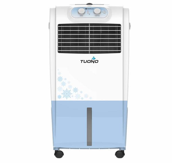 Buy Havells Tuono Personal Air Cooler - 18 Litre, (white/light blue) on EMI