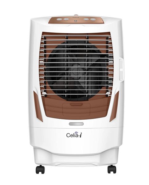 Buy Havells Heavy Duty Desert Air Cooler 55 Litres | Electronic Panel with Remote | Powerful Air Delivery | Odour Free Honeycomb Pads | Celia-I BS-HC2 (White/Brown) on EMI