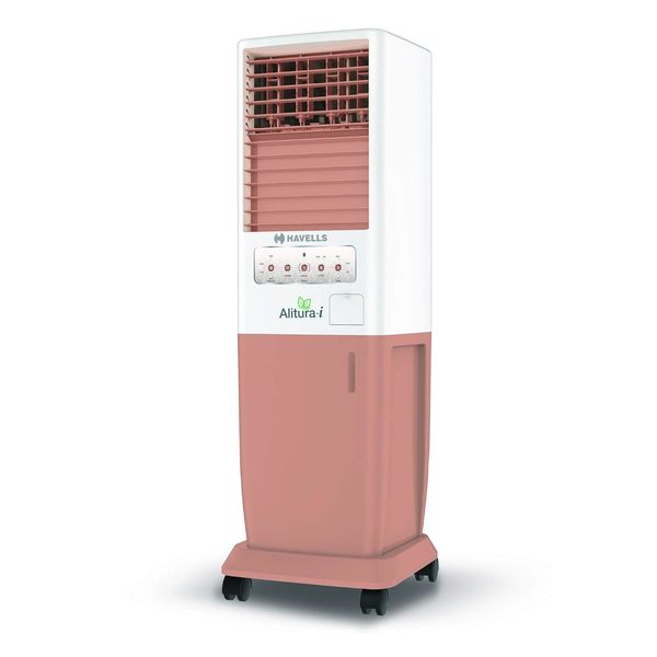 Buy Havells Heavy Duty Air Cooler 30 Litres | Low Noise, Powerful Air Delivery | Odour Free Honeycomb Pads | Alitura-I (White/Pink) on EMI