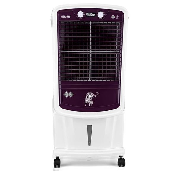 Buy Maharaja Whiteline Air Pro 80 Air Cooler With 80 Ltr Large Tank Capacity, 190W (White & Royal Purple) on EMI