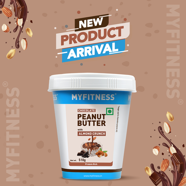Buy MyFitness Chocolate Peanut Butter with Almond (Crunch, 510 gram) on EMI
