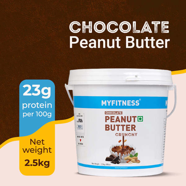 Buy MyFitness Chocolate Peanut Butter (Crunchy, 2.5kg) on EMI