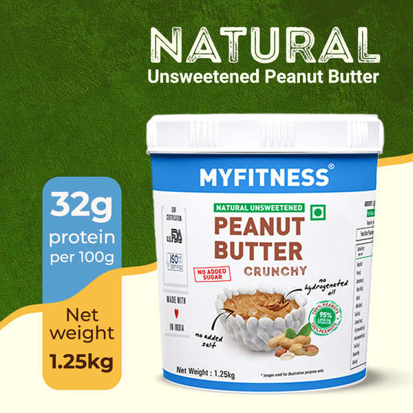 Buy MyFitness Natural Peanut Butter (Crunchy, 2.5kg) on EMI