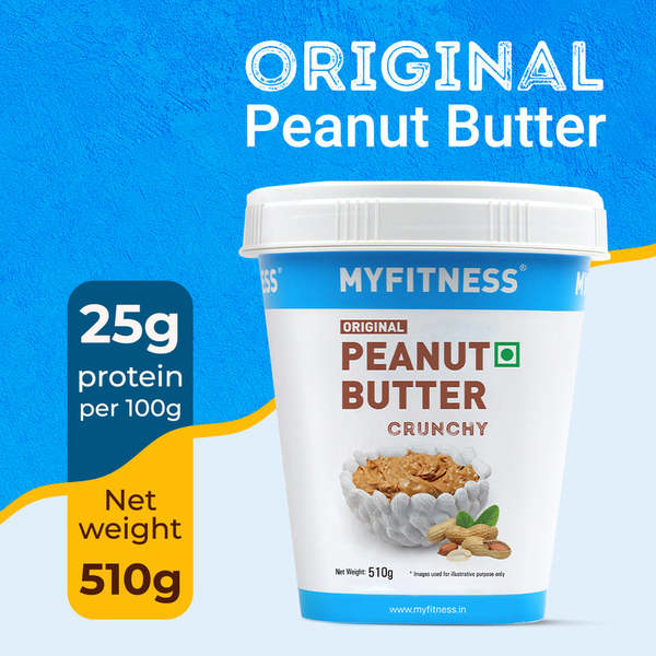 Buy MyFitness Original Peanut Butter (Crunchy, 510 grams) on EMI