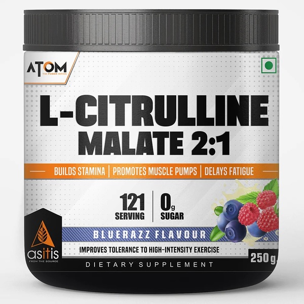Buy AS-IT-IS ATOM L Citrulline Malate 2:1 - 250gms - Bluerazz on EMI