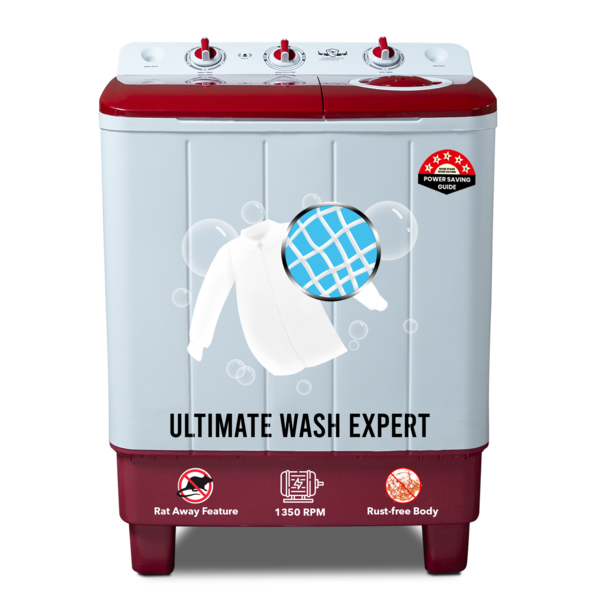 Buy Power Guard 6.5 kg 5 Star Semi-Automatic Top Loading Washing Machine Appliance (PG65WM-BG-OP, Burgundy, Powerful Motor,Effective Wash Pulsator) on EMI