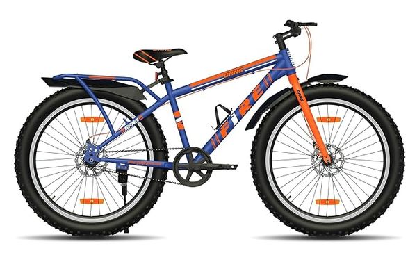 Buy GANG FIRE Non Suspension Dual Disc Brake with IBC Single Speed 24T (Frame Size : 14.5 Inches) Mountain Cycle (Blue,Orange) on EMI