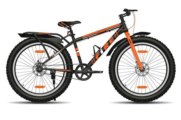 Buy GANG FIRE Non Suspension Dual Disc Brake with IBC Single Speed 24T (Frame Size : 14.5 Inches) Mountain Cycle (Black,Orange) on EMI