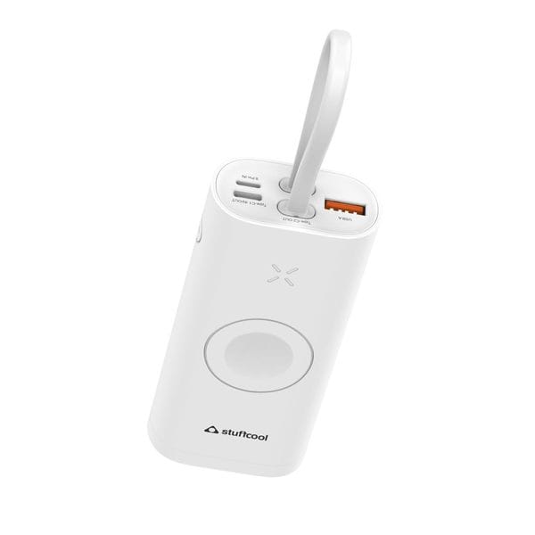 Buy Stuffcool Ally 10000mAh Compact powerbank with Fast Wired Charging for iPhone, Built in Watch Charger, Lightning to Type C Cable Included, Charges iPhone 50% in 30 mins on EMI
