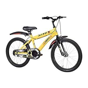 Buy Hero Blast 20T Kids Cycle With Mudguards | Yellow | Easy Self Assembly | Hero Cycle For Age 7 To 10 Years Boys And Girls | Frame : 12 Inches, Rigid on EMI