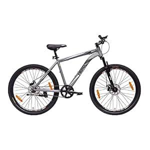 Buy Hero Sprint Riot 26T Single Speed Mountain Cycle | Front-Suspension | Dual Disk | Matt Charcoal Grey | Ideal Age 12+ Years for Men and Women | Unisex on EMI