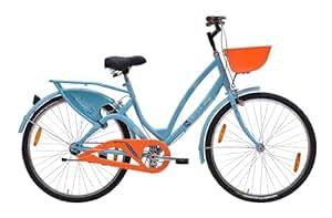 Buy Hero Nebula 26T Bicycle for Girls/Womens with Front Basket and Inbuilt Carrier | Caliper Brake | Rigid Fork | 18 Inch Frame (Blue) on EMI