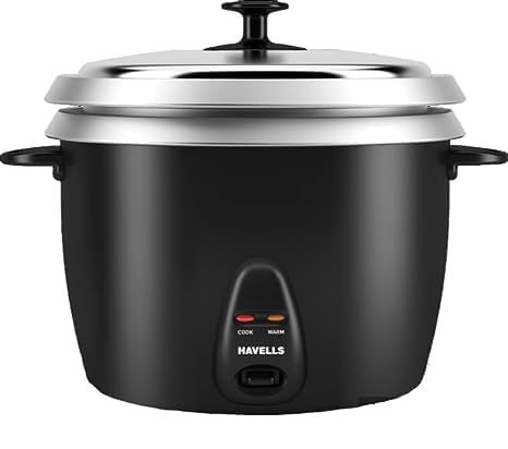 Buy HAVELLS RISO Plus 1.8 L 1 Bowl Rice Cooker| 700 W | Indicator Light |3 X Protection | 1 mm Thick inner bowl | SS 304 stainless steel Lid | Cook and Warm function| Drum shape model(Black) on EMI