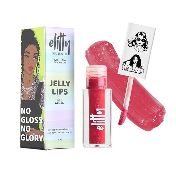 Buy Elitty Jelly Lips- Pink Lip Gloss for High Shine, Glossy Finish & Hydrating Lips with Jajoba Oil & Vitamin E | Vegan & Cruelty-Free, Pretty Salty (4 ML) Pack of 1 on EMI