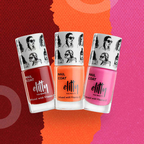 Buy Elitty Mad Over Quick Drying, Chip Resistant, Long Lasting Nail Paint Viral Combo with 12 Toxin Free Formula, Infused with Witch Hazel & Vit E, Vegan & Cruelty Free Nail Polish for Teenagers Pack of 3 on EMI