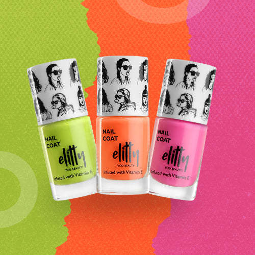 Buy Elitty Mad Over Quick Drying, Chip Resistant, Long Lasting Matte Nail Paint Combo with 12 Toxin Free Formula, Infused with Witch Hazel & Vit E, Vegan & Cruelty Free Nail Polish for Teenagers Pack of 3 on EMI