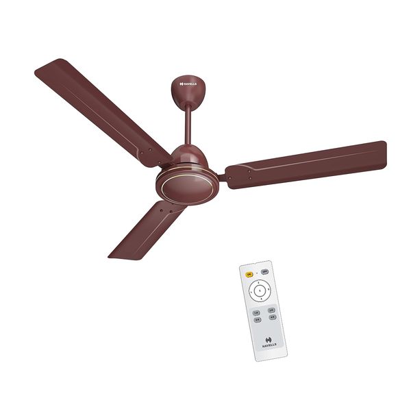 Buy Havells 1200Mm Glaze Bldc Motor Ceiling Fan | Remote Controlled, High Air Delivery Fan | 5 Star Rated, Upto 60% Energy Saving, 2 Year Warranty | Brown) on EMI