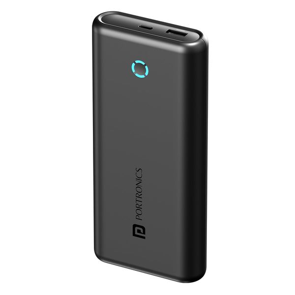 Buy Portronics PowerPod 20K Advanced 20000 mAh Power Bank with 22.5W Max Output, Fast Charging Power Bank with 22.5W Mach USB-A & 20W Type C PD Output,Type C Input (Black) on EMI