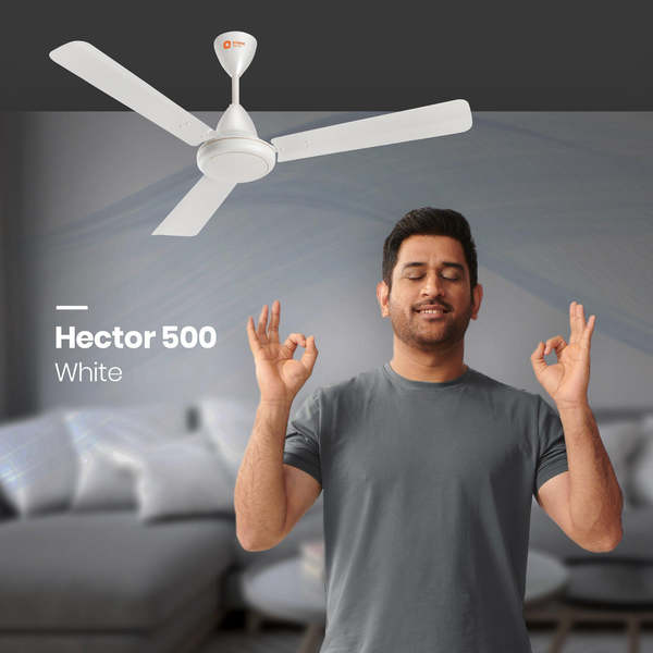 Buy Orient Electric Hector 500 with Remote 5 Star Rated BLDC Ceiling Fan 1200mm (White) on EMI