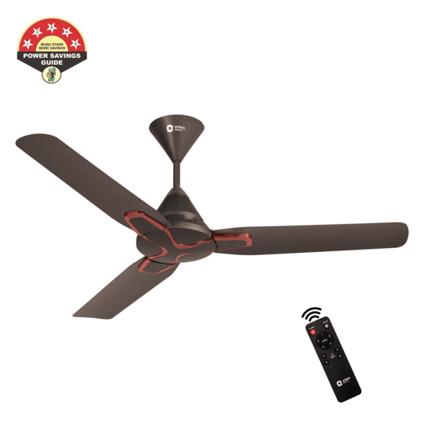 Orient Electric 1200mm Jazz BLDC Decorative Ceiling Fan With Remote (Smoke Brown)