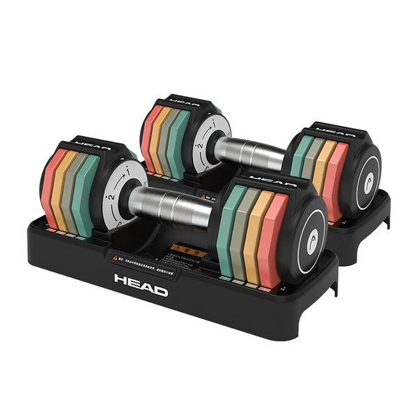 Buy HEAD Rainbow Adjustable Dumbbells - 1kg-5kg each | Home Gym Equipment | Fitness Dumbbells | Weights for Men & Women on EMI