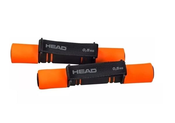 Buy HEAD Soft Dumbbells - 0.5Kg x 2 | Home Gym Equipment | Fitness Dumbbells | Weights for Men & Women (Black & Orange) on EMI