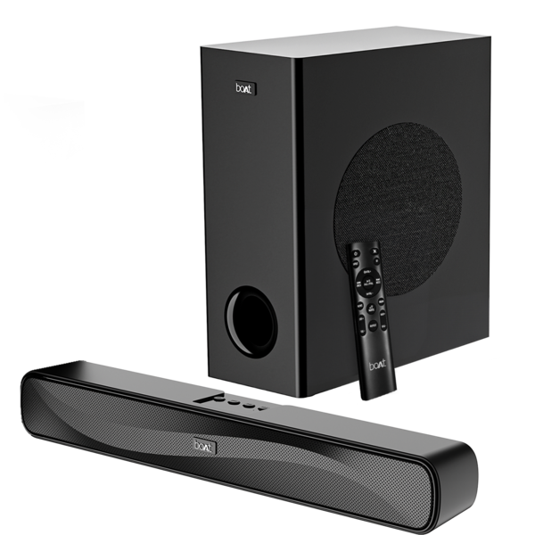 Buy boAt Aavante Bar A1040 50W Bluetooth Soundbar, 2.1 Channel with Wired Subwoofer, Master Remote Control, Multi Connectivity (Premium Black) on EMI