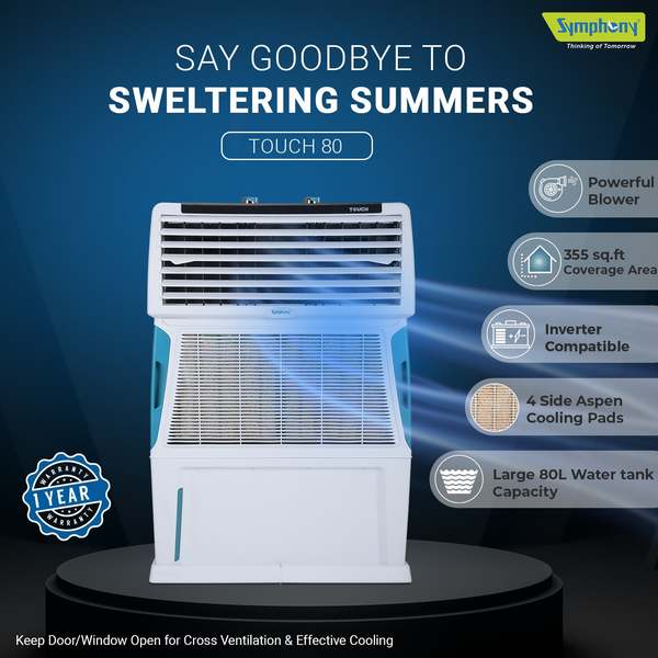 Buy Symphony Touch 80 Desert Room Air Cooler 80-litres on EMI