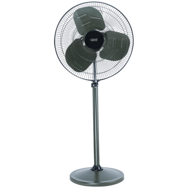 Buy Croma 50cm Sweep 3 Blade Pedestal Fan (Copper Motor, Military Green) on EMI