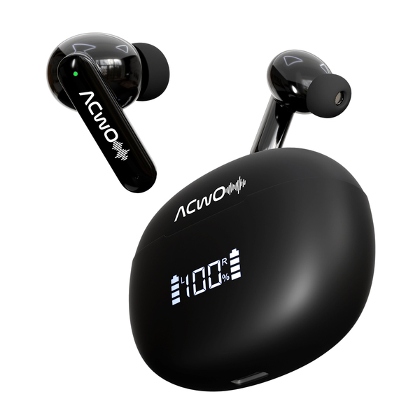 Buy ACwO Dwots 323 in-Ear Earbuds with 48 Hrs Playback, Earsense Technology, Bass Boom X Real Driver Sound with Dual Eq Modes, Quad Mics Enc Technology, Low Latency, Hyper Boost Charge (Charcoal Black) on EMI