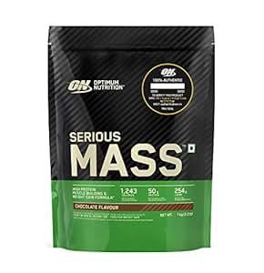 Buy Optimum Nutrition (ON) Serious Mass 1kg | 50g Protein | Chocolate Flavour | Weight Gain | Muscle Building on EMI