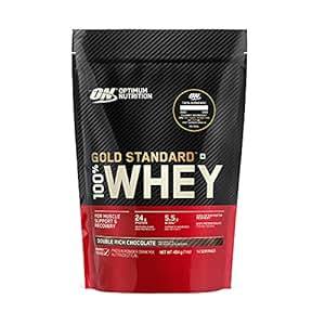 Buy Optimum Nutrition (ON) Gold Standard 100% Whey Protein 1lbs | 14 Serving | 24g Protein | Double Rich Chocolate Flavour | Muscle Support | Recovery on EMI