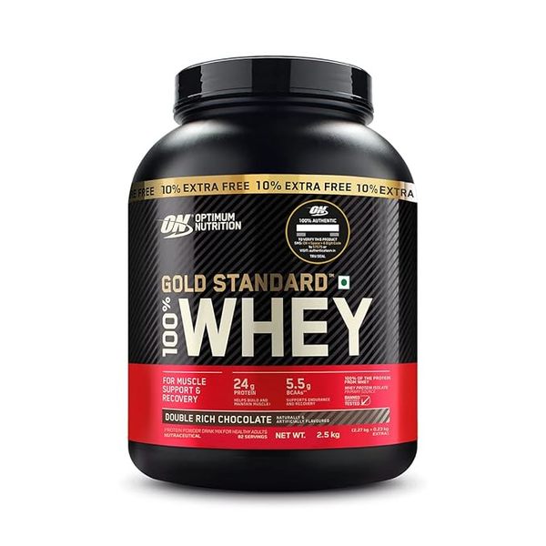 Buy Optimum Nutrition (ON) Gold Standard 100% Whey Protein Powder 5 lbs, 2.27kg (Extreme Milk Chocolate), for Muscle Support & Recovery, Vegetarian - Primary Source Whey Isolate on EMI