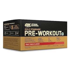 Buy Optimum Nutrition (ON) Gold Standard Pre-Workout- 142.5g/15 single serve packs (Fruit Punch Flavor), For Energy, Focus, Power, Endurance & Performance on EMI