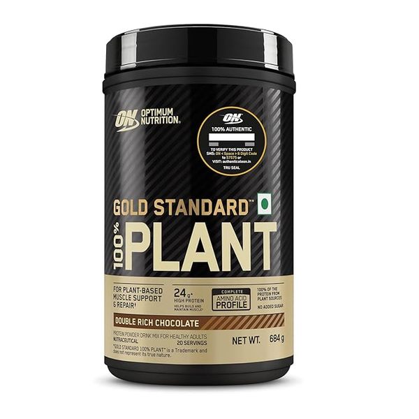 Buy Optimum Nutrition (ON) Gold Standard 100% Plant Protein - 21 Serve, 684 g (French Vanilla Creme), Vegan, Complete Amino Acid Profile, Zero Added Sugars, Gluten-Free. on EMI
