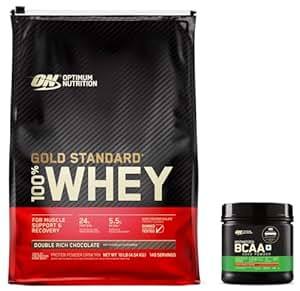 Buy Optimum Nutrition (ON) Gold Standard 100% Whey Protein Powder 4 Kg (Double Rich Chocolate) & Optimum Nutrition BCAA, 5g BCAAs in 2:1:1 Ratio, 30 servings, (250gm - Fruit Punch) (Combo) on EMI