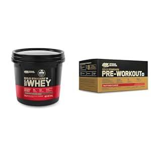 Buy Optimum Nutrition (ON) Gold Standard 100% Whey Protein Powder 4 Kg (Double Rich Chocolate) & Optimum Nutrition (ON) Gold Standard Pre-Workout- 142.5g/15 single serve packs (Fruit Punch Flavor), (Combo) on EMI