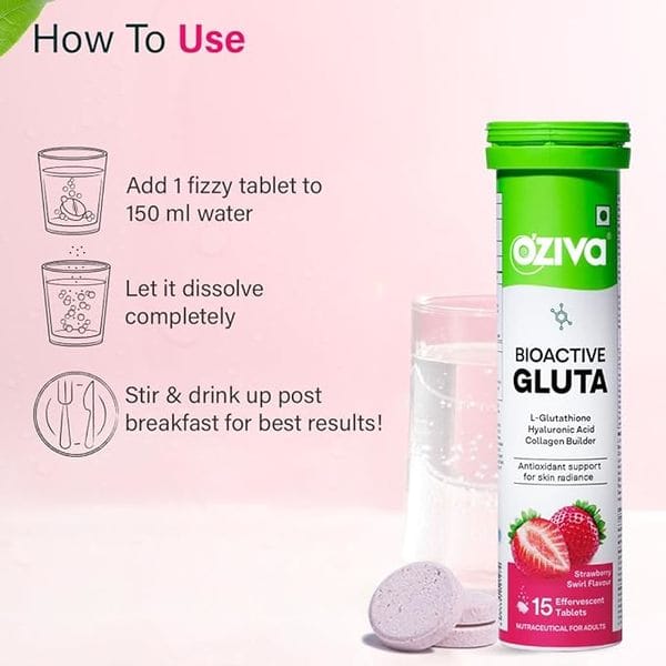 bioactive glutathione OZiva Bioactive Glutathione 15 Tablets -Orange- Pack of 2 (30 Tablets)