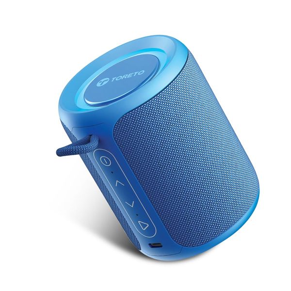 Buy Cosmo 18W Portable Bluetooth Speaker Immersive 360`Surround Sound with Handfree Calling Mic, RGB Lights, 6hr Playtime, Splashproof, TWS Pairing, Supoort OTG,Type-C Fast Charging (Blue) on EMI
