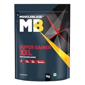 Buy MuscleBlaze Super Gainer XXL, Muscle Mass High Protein Gainer (Chocolate Bliss, 1 Kg / 2.2 lb) on EMI