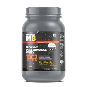 Buy MuscleBlaze Biozyme Performance Whey Protein PR (Chocolate Fudge, 1 kg/2.2 lb) with 30 g Protein, 3 g Creatine Monohydrate & 50 mg AstraGin on EMI
