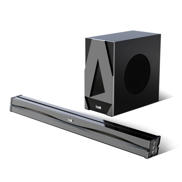 Buy boAt Aavante Bar Orion Plus 160W Bluetooth Soundbar, 2.1 Surround Sound System, Subwoofer & Wired Rear Speaker (Black) on EMI