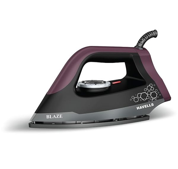 Buy Havells Dry Iron 2 KG Heavy Weight Dry Iron 1250W- Black on EMI