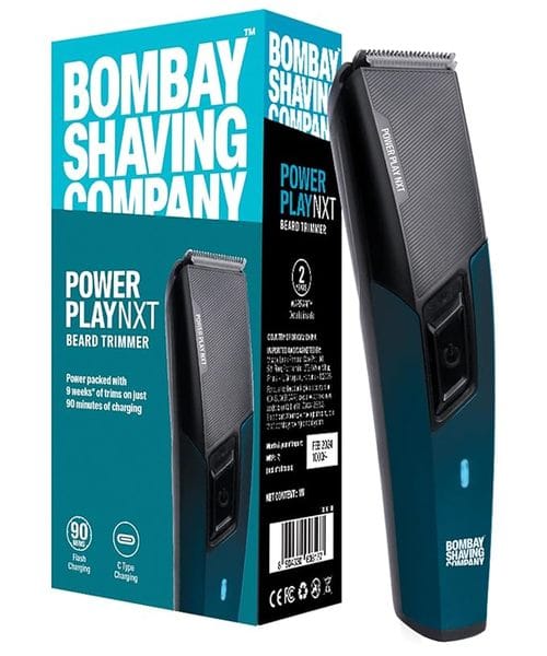 Buy Bombay Shaving Company Power Play Next Trimmer, Type C Charging, 90 Minutes Long Battery Life , 6 Length Attachments | Trimmer for Men (Blue) on EMI