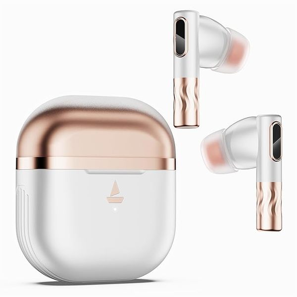 Buy Boat Nirvana Zenith Wireless Earbuds with ANC up to 50dB, 6x Mics with AI ENx Tech, Bluetooth v5.3, 50 Hours Playback (Celestial White) on EMI