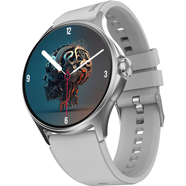 Buy beatXP Sigma 1.38 HD Display Bluetooth Calling Smart Watch, Rotary Crown, 240 * 240px, 500 Nits, 60Hz Refresh Rate, 100+ Sports Modes, AI Voice Assistant (Silver) on EMI